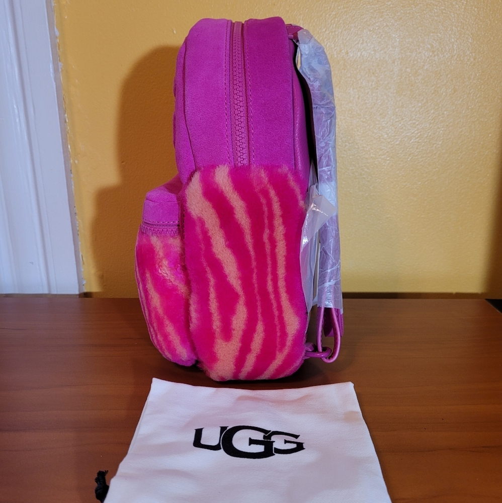 UGG Dannie II Mini Sheepskin Zebra Backback - Picture 3 of 5